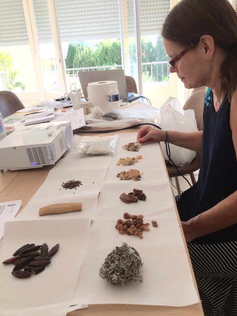 Ana at GIP (Grasse Institute of Perfumery) with Raw Materials